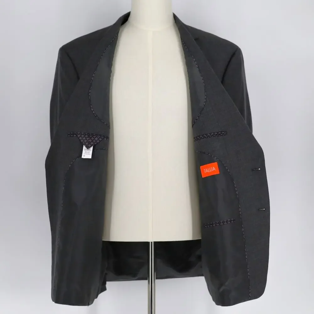 Tallia Men's Solid Grey Classic Slim-Fit Sport Coat Formal Suit Blazer Size 50R